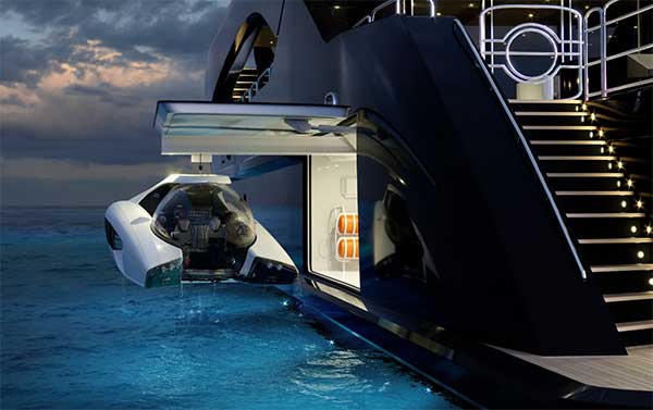 Submarine NEMO aboard a Yacht