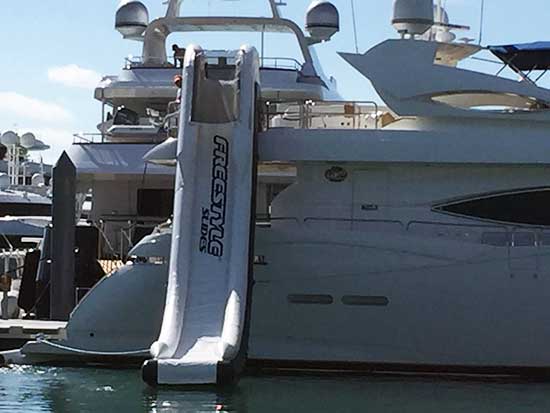 Detail of Motor Yacht Water Slide